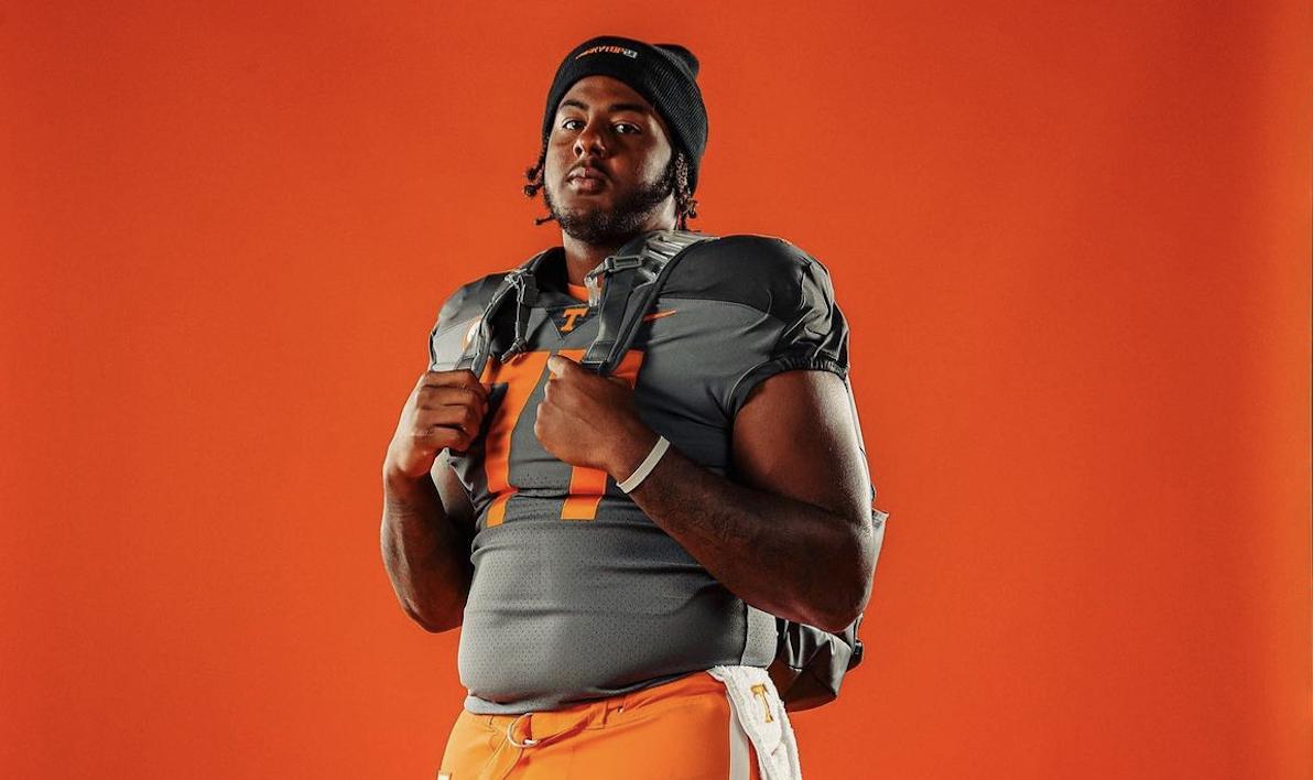 2024 5-star OT Jordan Seaton during his official visit to Tennessee. (Photo courtesy of Jordan Seaton)